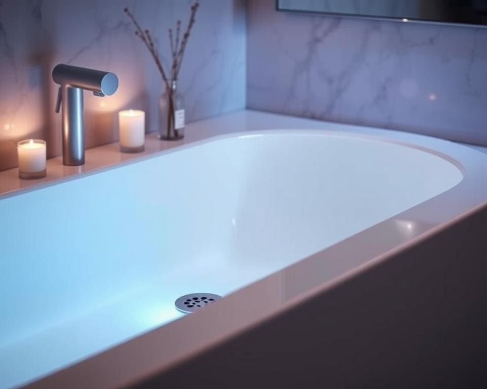 Badkuipstop met LED-verlichting voor sfeervol baden