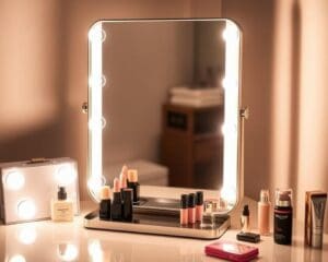 Spiegel met verstelbare verlichting voor make-up