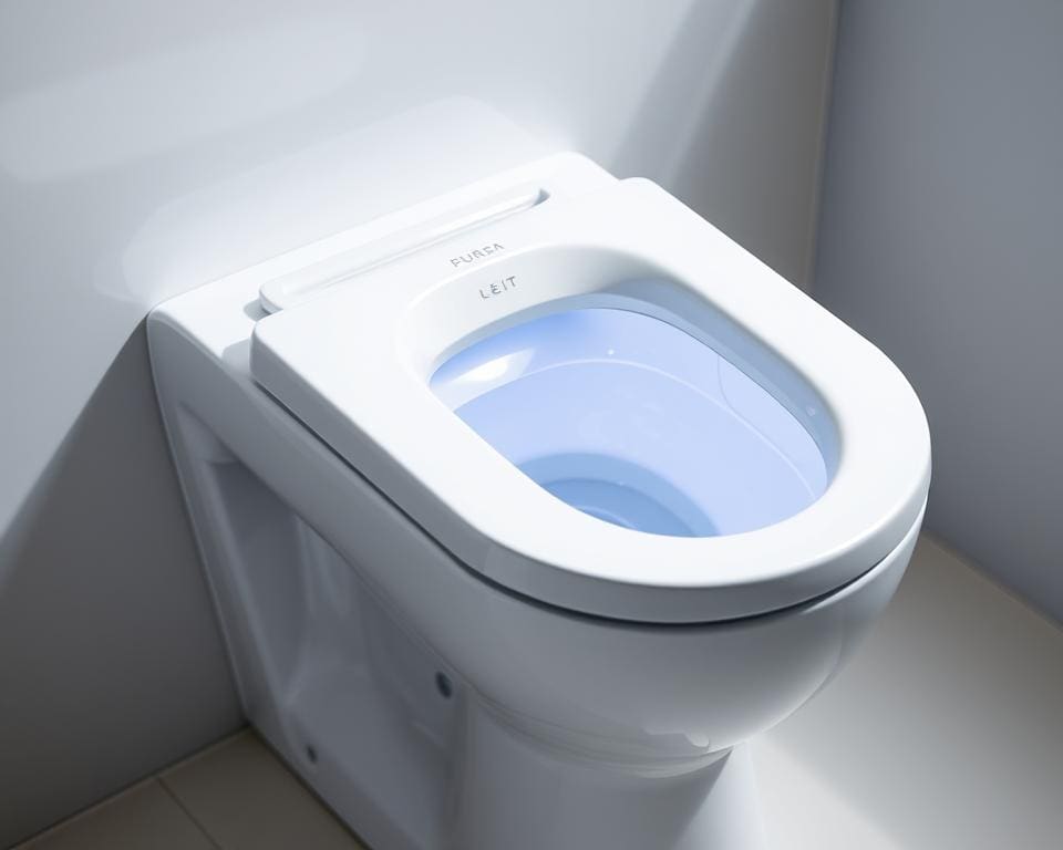 Toiletbril met automatische reinigingsfunctie