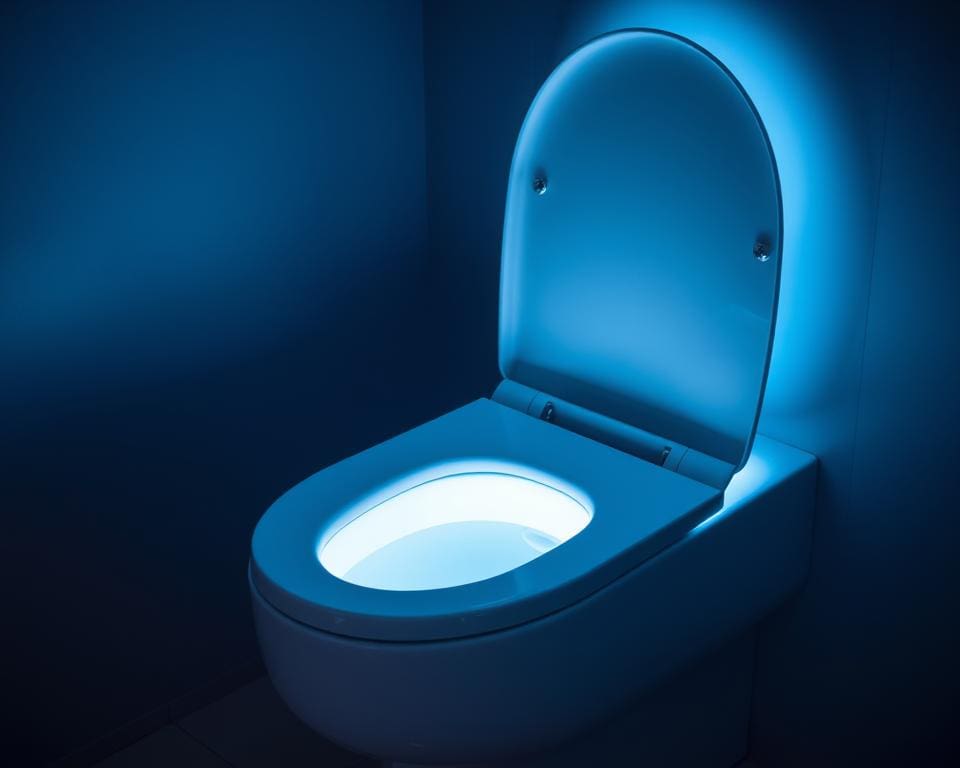 Toiletbril met geïntegreerde nachtverlichting