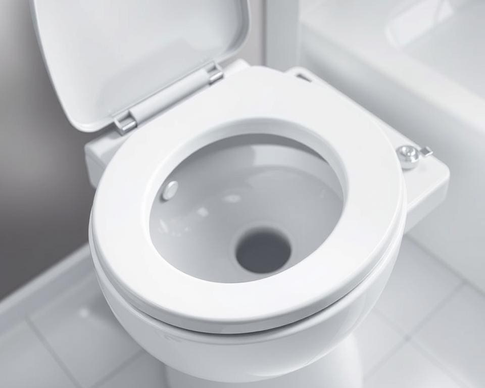 Toiletbril met soft-close mechanisme en antibacteriële laag