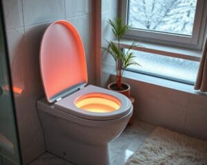 Toiletbril met verwarmde zitting voor koudere dagen