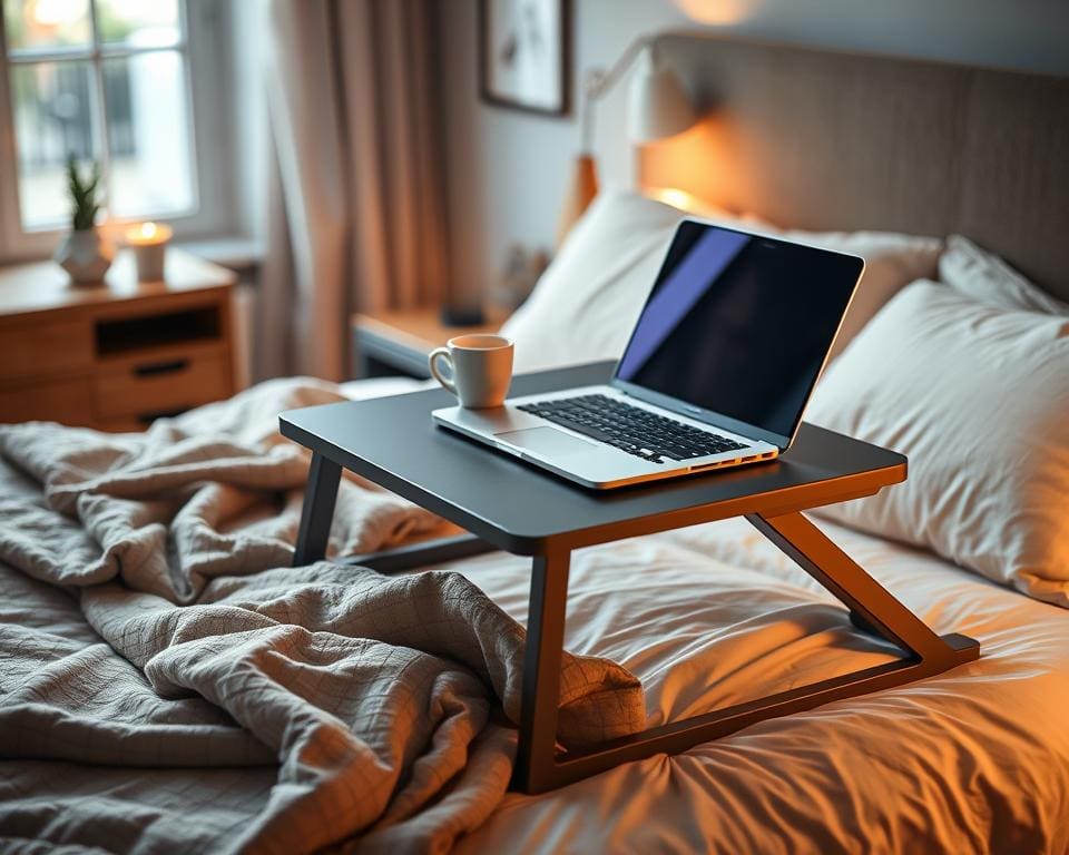 Voordelen van een laptoptafel in bed