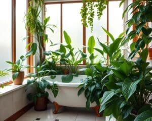 Welke planten overleven het goed in vochtige badkamers?