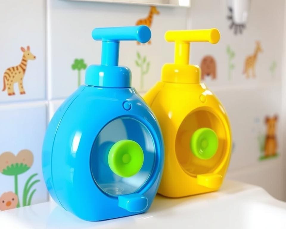 Zeepdispenser met kindvriendelijk ontwerp