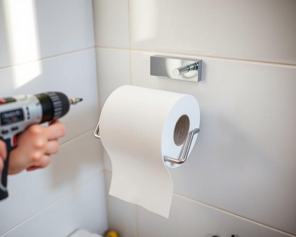 installatie toiletpapierhouder