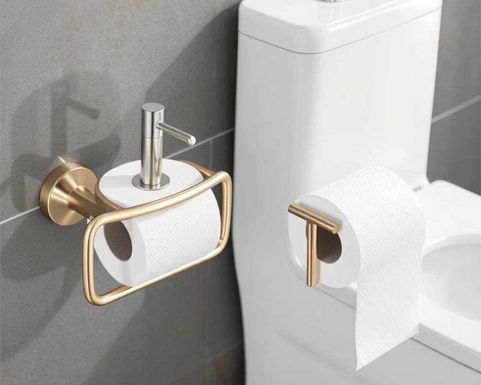 Toiletpapierhouder met reservehouder in stijlvol design